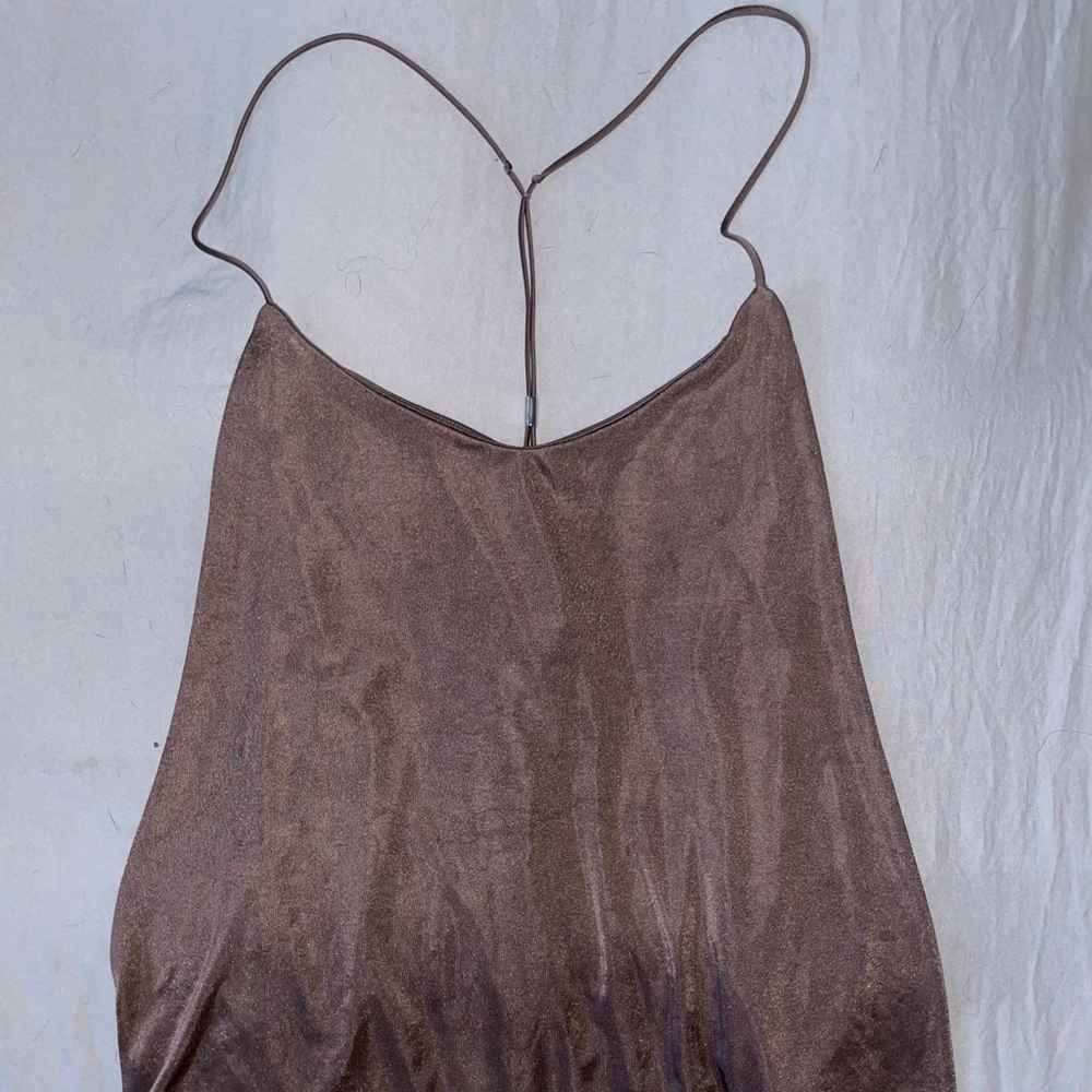 Express purple satin top